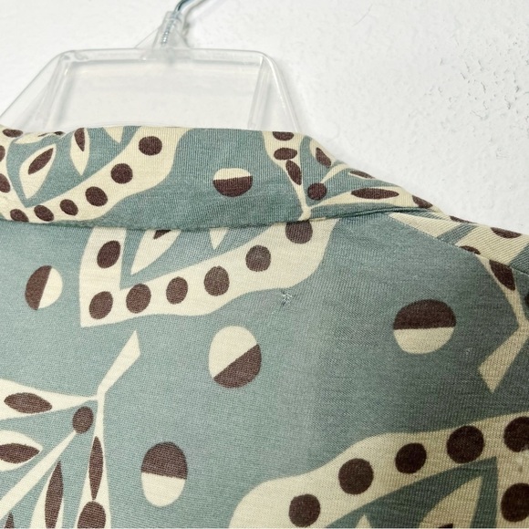 BODEN Collar Jersey True Wrap Stretch Leaf Midi Dress - Picture 7 of 13